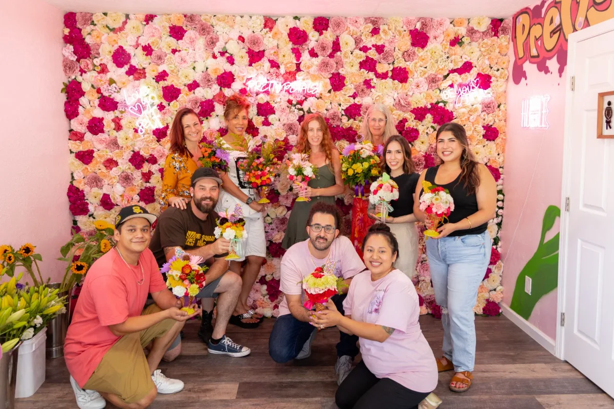 Brand photography for Pretty Petals SD, a San Diego flower workshop studio