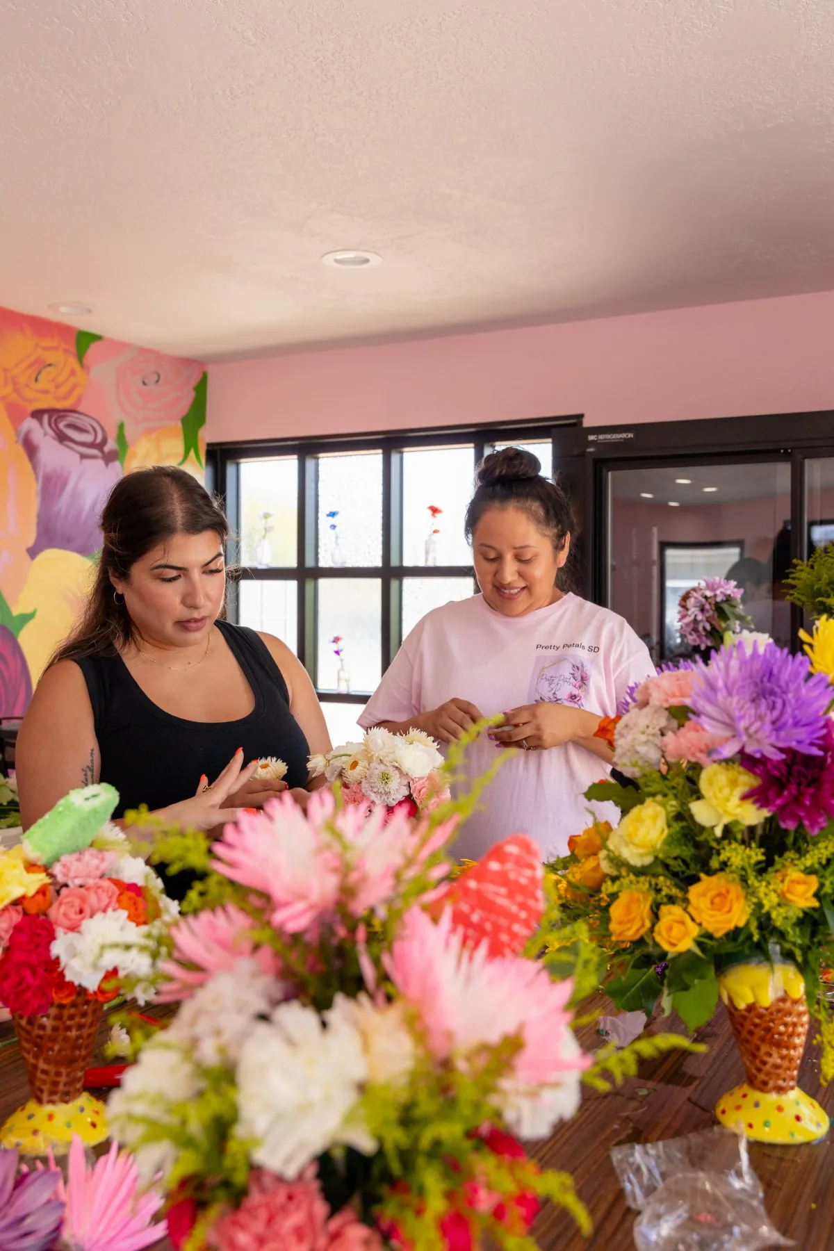 Brand photography for Pretty Petals SD, a San Diego flower workshop studio