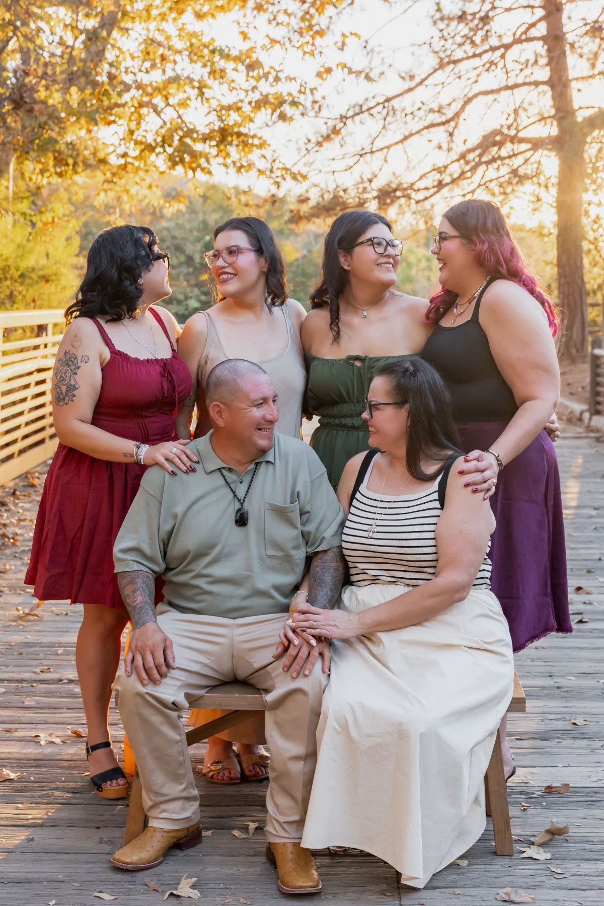 Grandparents with their daughters and granddaughters at golden hour, JSOLOVISUALS